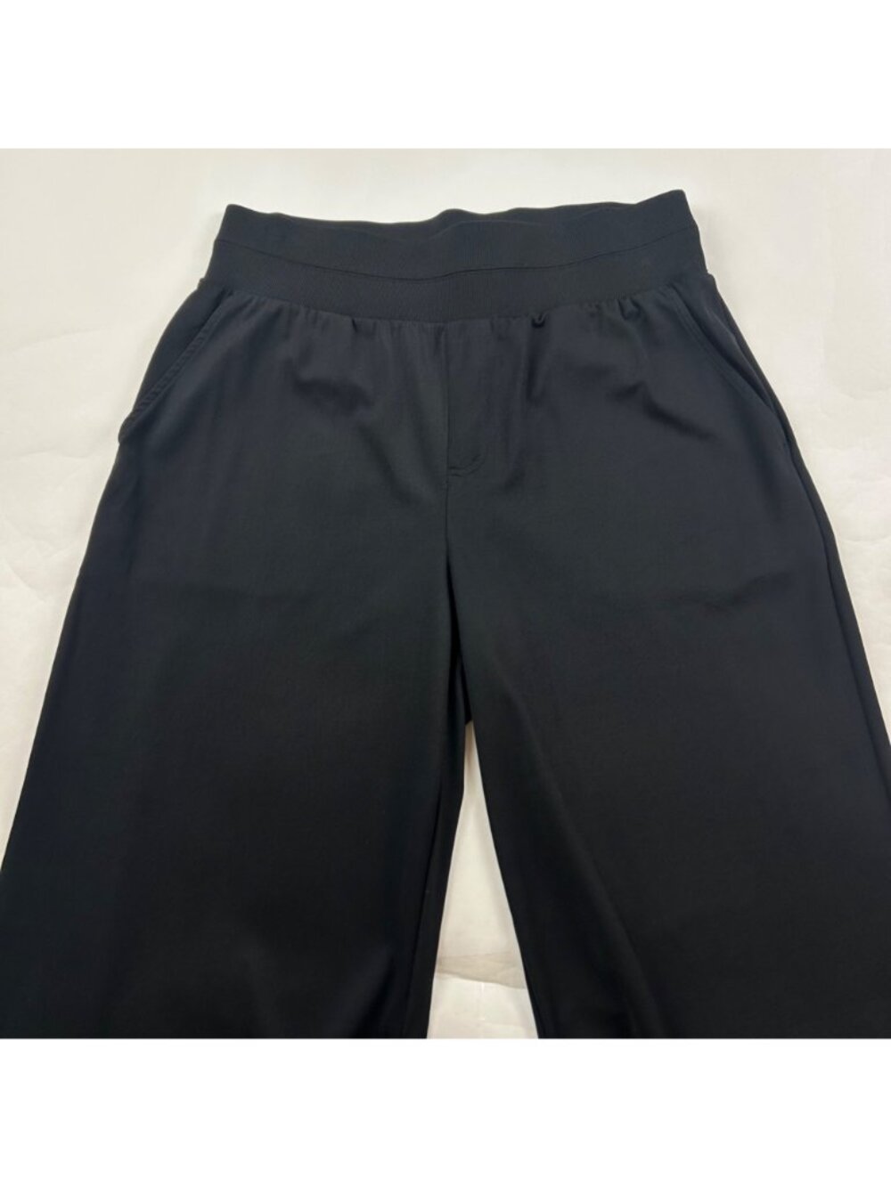 Lou & Grey Black Athletic Stretch Jersey Wide Leg Pant M - Picture 2 of 7